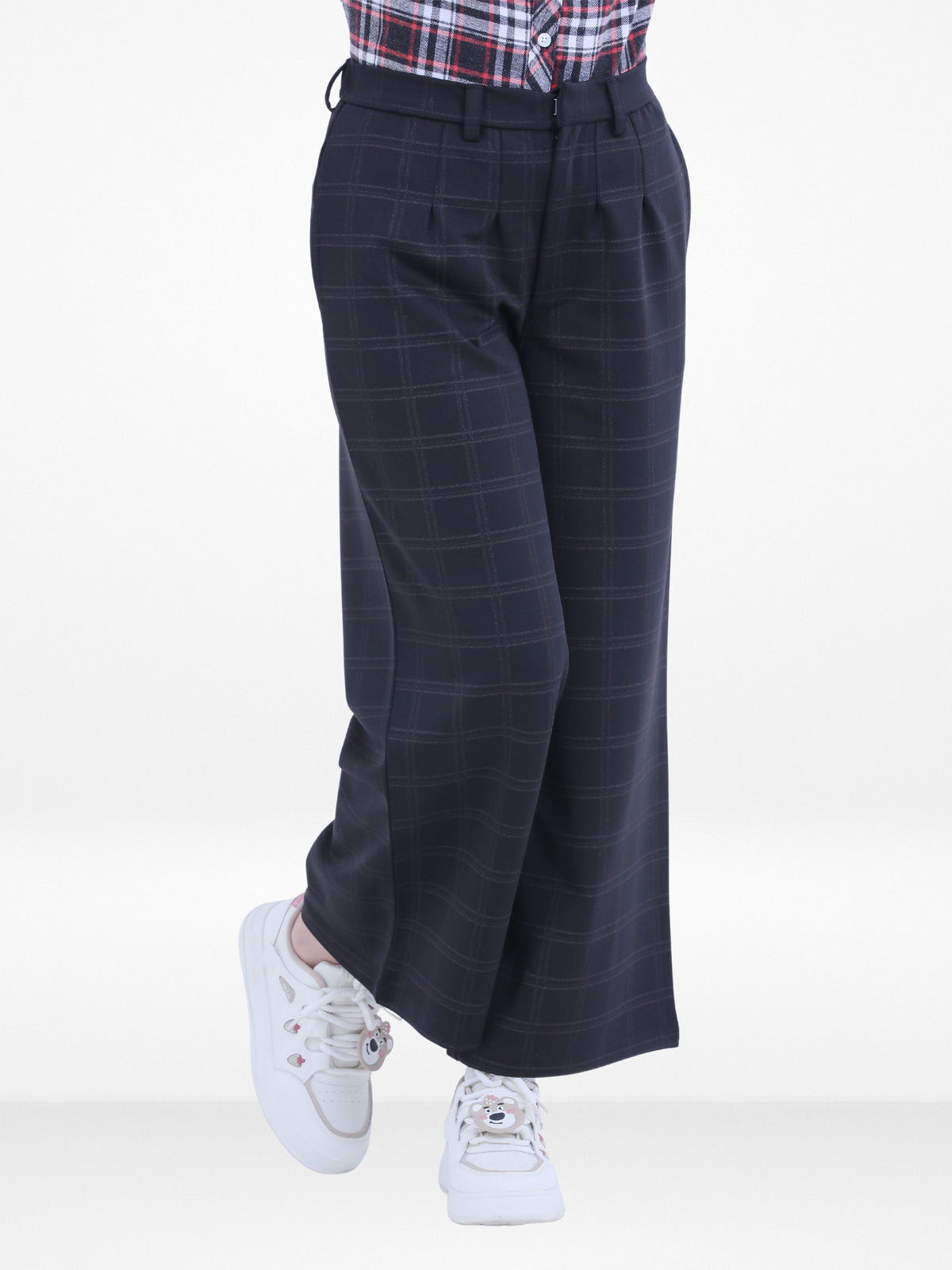 Women’s Cozy Open Leg Palazzo Sweatpants – Soft Relaxed Fit Lounge Pants with Drawstring Waist & Side Pockets |Black