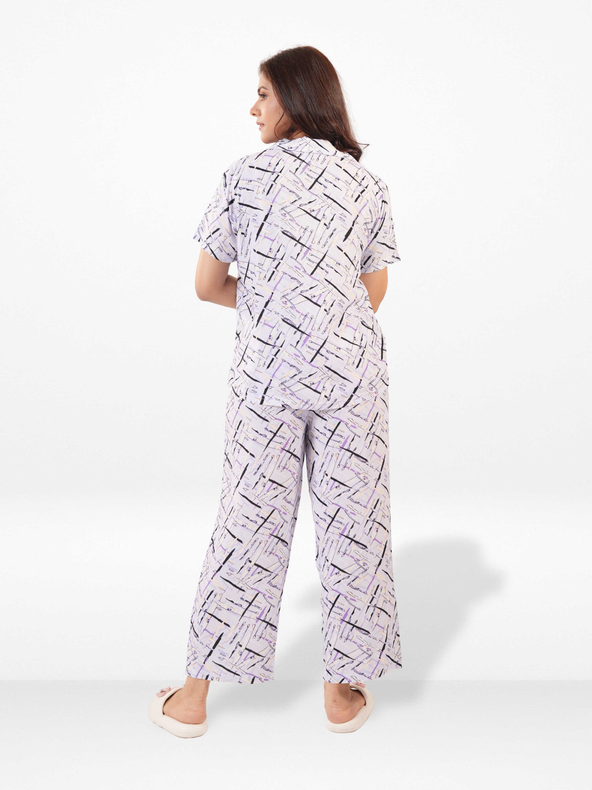 Women's All Over Printed PJ Set – 2 Piece Sleepwear Set | Soft Breathable Nightwear for Women