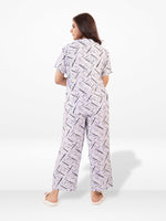 Women's All Over Printed PJ Set – 2 Piece Sleepwear Set | Soft Breathable Nightwear for Women
