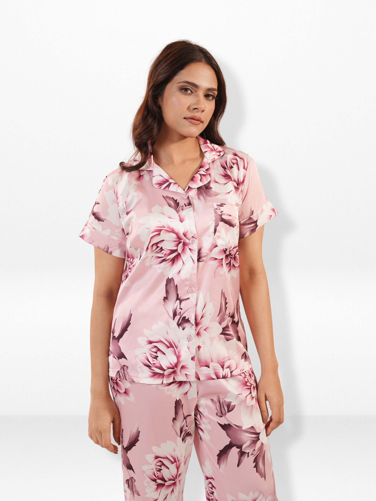 Women's All Over Printed PJ Set – 2 Piece Sleepwear Set | Soft Breathable Nightwear for Women