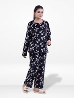 Women’s Pink Bows All overPrinted Pyjama Set – Long Sleeve Top & Pants, Soft Comfortable 2-Piece Sleepwear Nightwear for Cozy Winter Nights