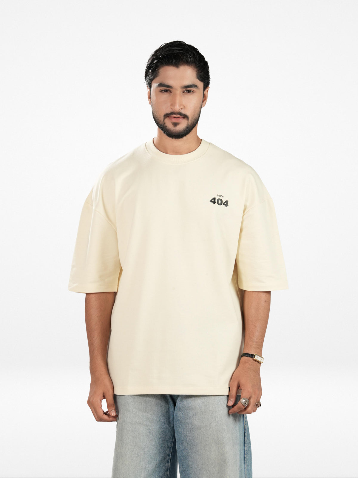 Men’s Oversized Drop Shoulder Graphic T-Shirt – Short Sleeve Crew Neck Tee | Casual Streetwear Top with Front & Back Print