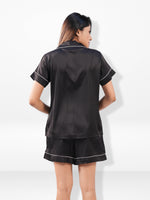 Women's Satin Notch collar Short Sleepwear Set |Satin Fabric