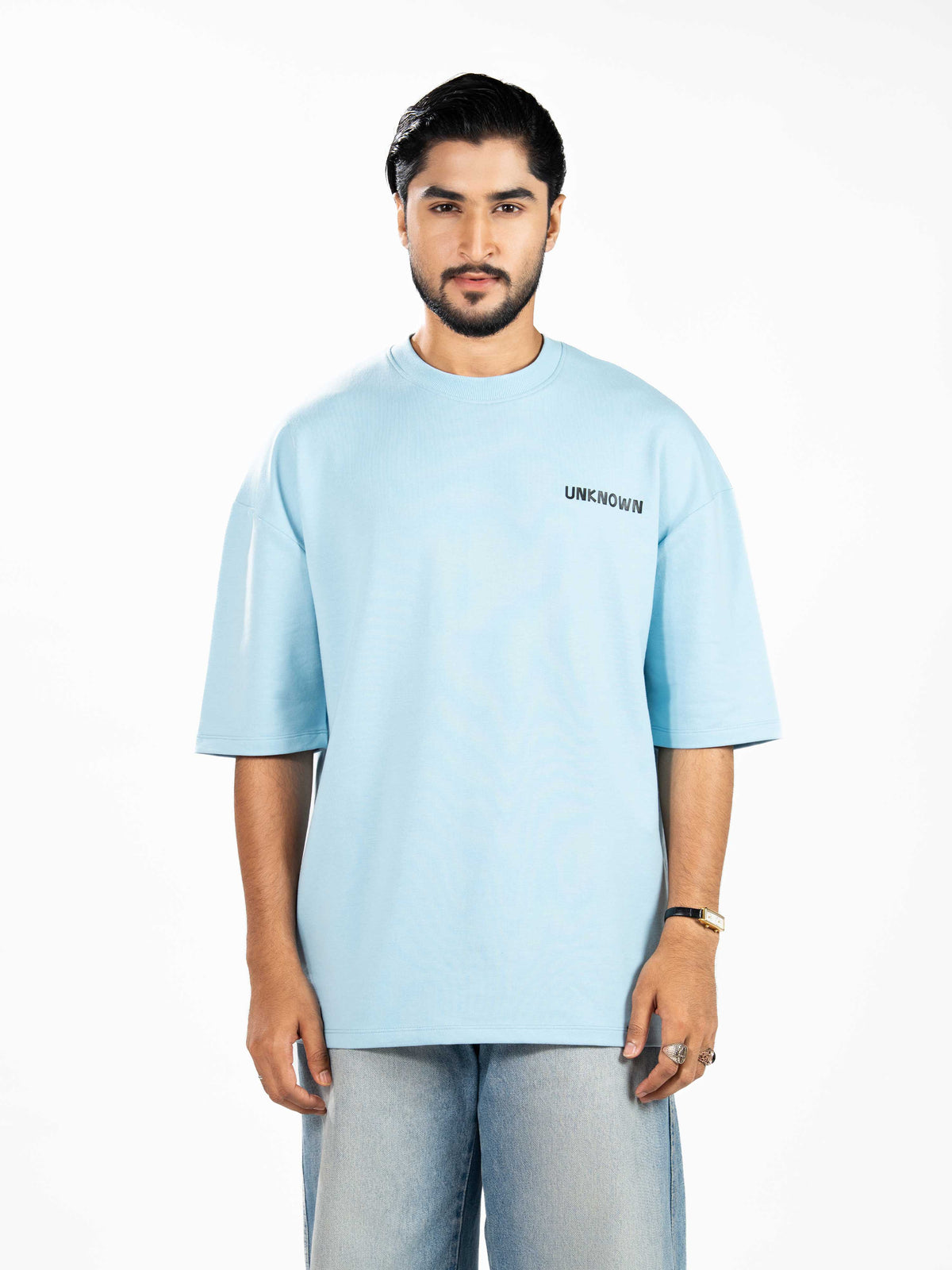 Men’s Oversized Drop Shoulder Graphic T-Shirt – Short Sleeve Crew Neck Tee | Casual Streetwear Top with Front & Back Print