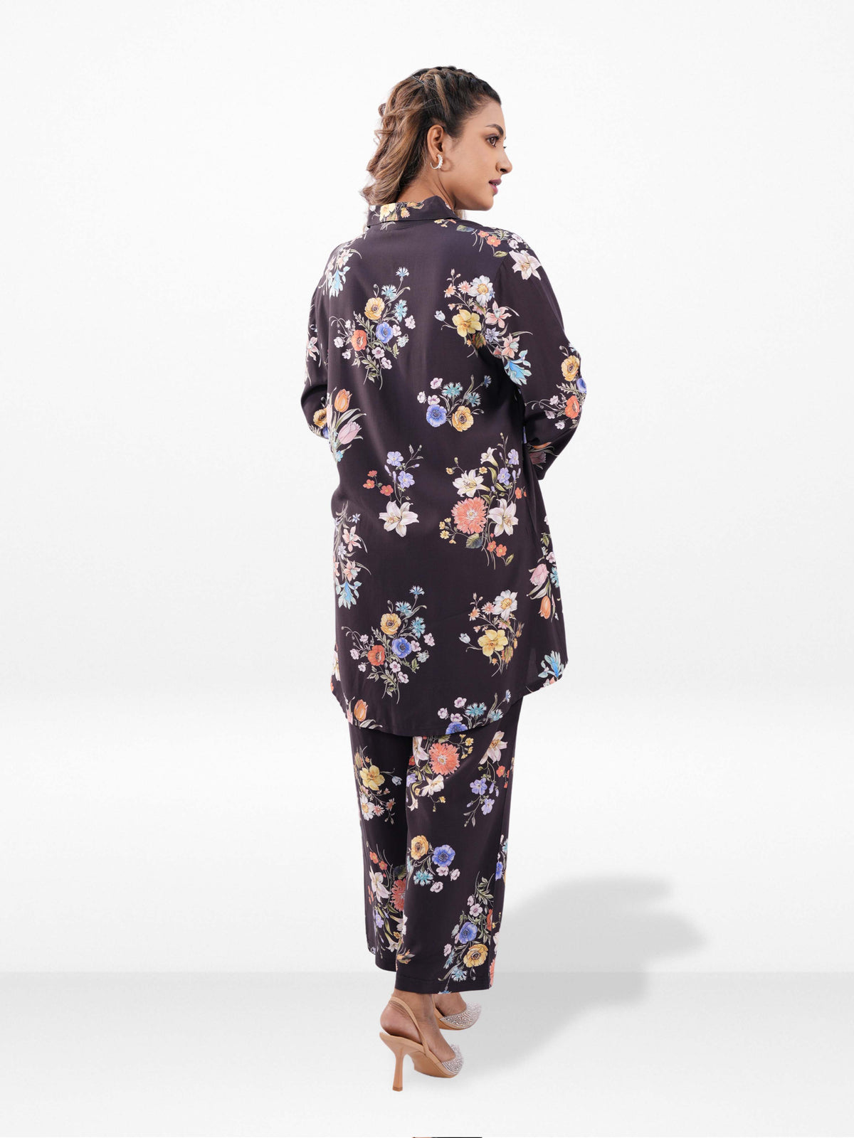 Women’s Floral Printed Co-Ord Set – Trendy 2 Piece Matching Top & Bottom Outfit