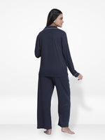 Women Solid Sleepwear Long Sleeve Pyjama Set