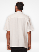 Men's Relaxed-Fit Half-Sleeve Casual Shirt White