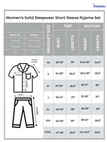 Women's Solid Color Notch collar Sleepwear Set.