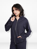 Women’s Full Zip Hoodie – Solid Color Hooded|Casual Zip-Up Hoodies for Everyday Wear