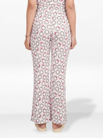 Women’s Printed Palazzo Pants | Wide Leg Lounge Trousers for Women | Soft Stretch Yummy Rib Fabric | Casual & Party Wear Bottoms - Blushing Bride