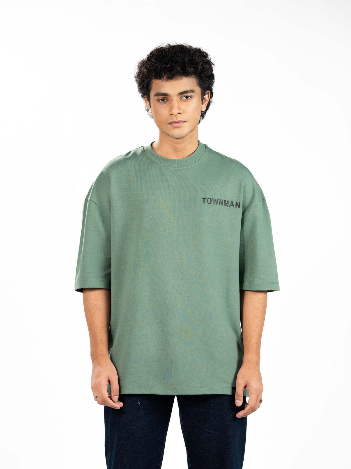 Men’s Oversized Drop Shoulder Graphic T-Shirt – Short Sleeve Crew Neck Tee | Casual Streetwear Top with Front & Back Print