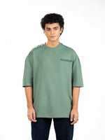 Men’s Oversized Drop Shoulder Graphic T-Shirt – Short Sleeve Crew Neck Tee | Casual Streetwear Top with Front & Back Print