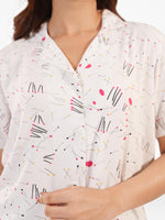 Women's All Over Printed PJ Set – 2 Piece Sleepwear Set | Soft Breathable Nightwear for Women