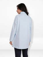 Women’s High Neck Half Zip Pullover Sweatshirt – Long Sleeve | Trendy Relaxed Fit