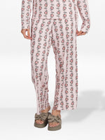 Women's Floral Printed Wide Leg Pants – Soft Yummy Rib Casual Trousers