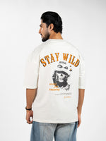 Men’s Oversized Drop Shoulder Graphic T-Shirt – Short Sleeve Crew Neck Tee | Casual Streetwear Top with Front & Back Print