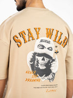 Men’s Oversized Drop Shoulder Graphic T-Shirt – Short Sleeve Crew Neck Tee | Casual Streetwear Top with Front & Back Print