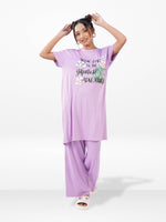 Women’s Long Tunic Top & Pant Set – 2 Piece Pajama & Loungewear Outfit for Women | Soft Comfortable Everyday Wear