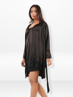 Women’s Satin 4 Piece Night Dress Set – Luxury Sleepwear | Soft Silky Comfortable Nightwear