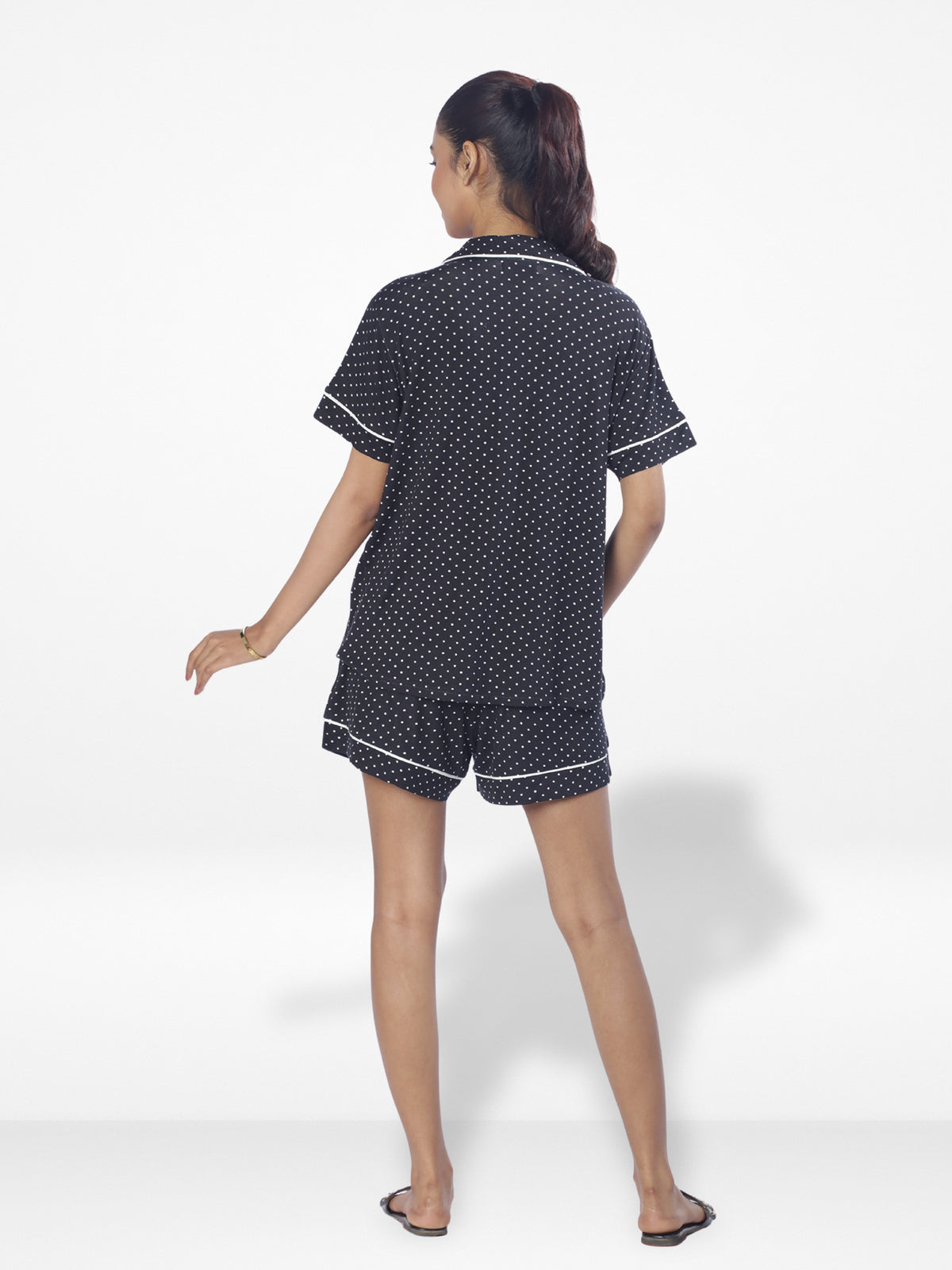 Women's Viscose Notch collar Short Sleepwear Set