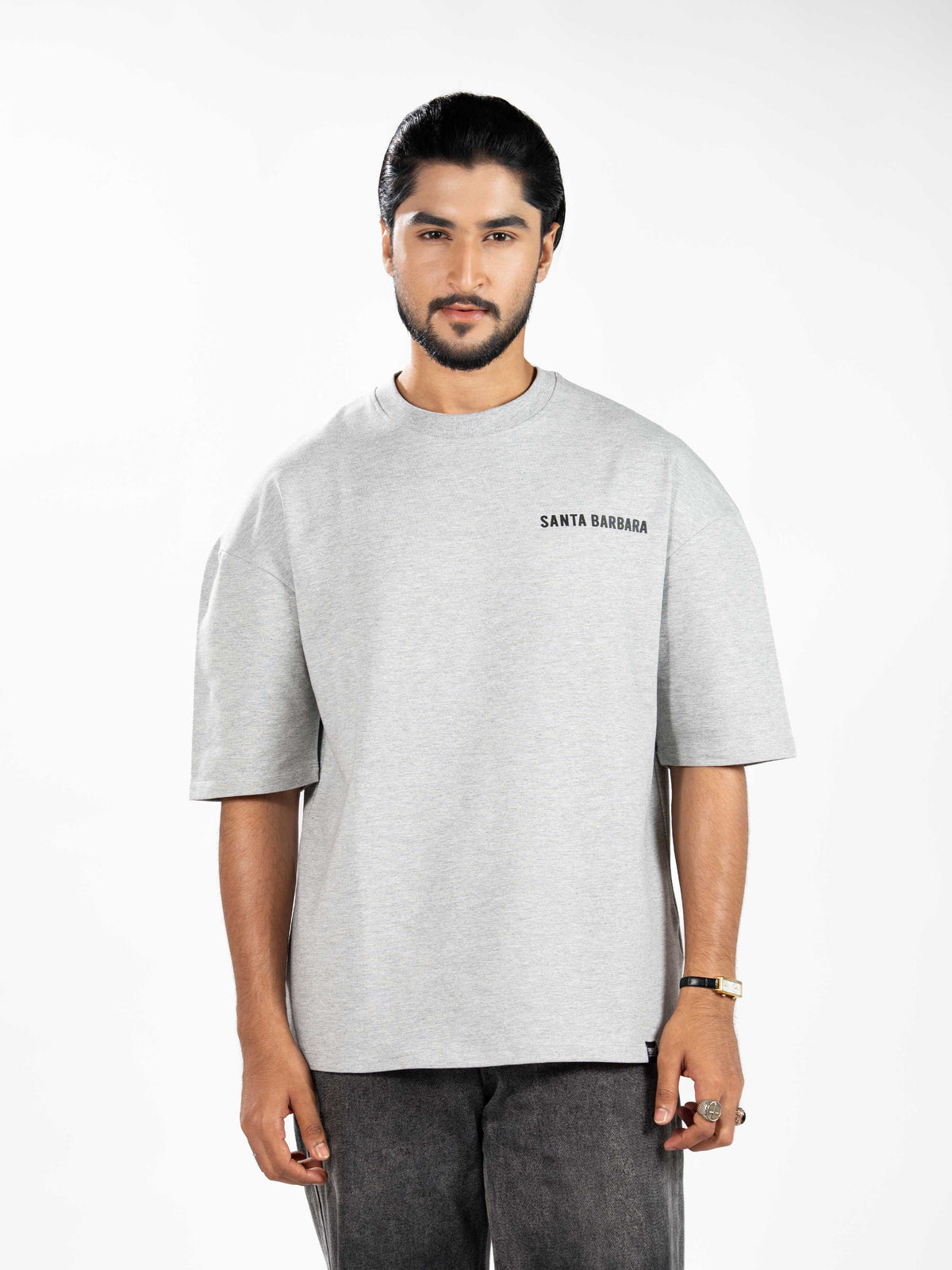 Men’s Oversized Drop Shoulder Graphic T-Shirt – Short Sleeve Crew Neck Tee | Casual Streetwear Top with Front & Back Print