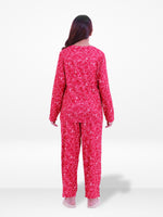 Women’s Crew Neck Collar Sleepwear Set – Long- Sleeve All Over Print Pajama Top &amp; Shorts | Soft, Lightweight &amp; Comfortable Nightwear