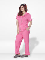 Women Printed Night Suit Set of Shirt & Pyjama, Night wear Dress