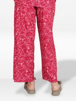 Women's Floral Printed Wide Leg Pants – Soft Yummy Rib Casual Trousers