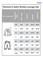 Women’s Satin Bridal Lounge Set – Luxury Silky Pajamas | Party Ready Sleepwear for Bride & Wedding Events