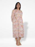 Women's Floral Print Nightdress with Rayon Fabrics