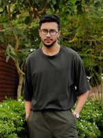 Men’s Drop Shoulder T-Shirt – Classic Solid Short Sleeve Tee, Soft Cotton Blend Comfortable Casual Wear
