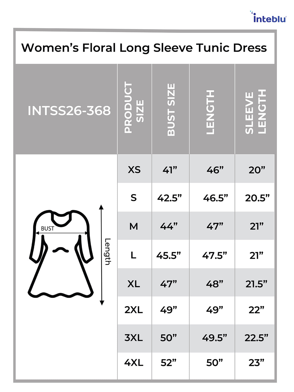 Women’s Floral Long Sleeve Tunic Dress – Elegant Casual Long Top | Lightweight Everyday Wear