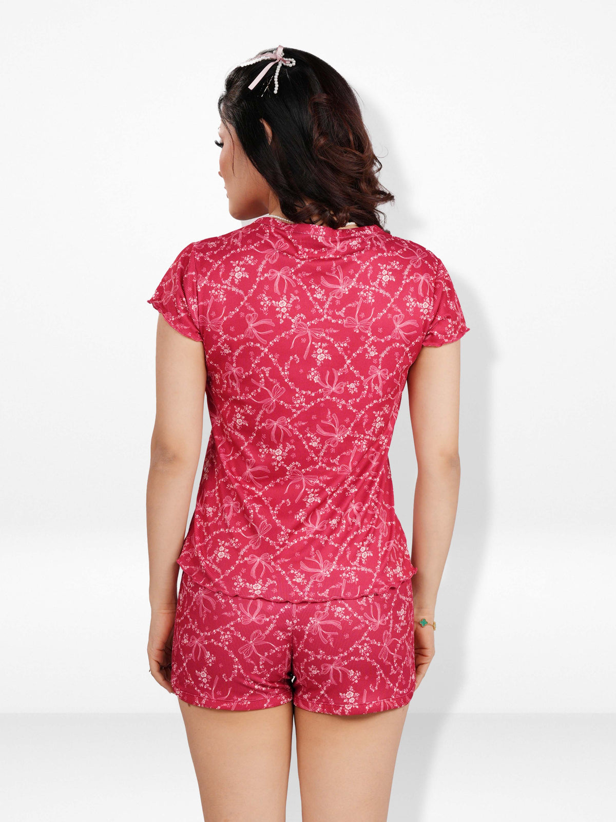 Women's Pajama Sets Button Down Short Sleeve Shirt and Shorts 2 Piece Summer Outfits Lounge Sets