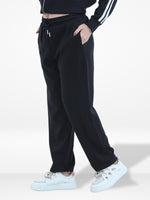 Women’s Baggy Wide Leg Sweatpants –Straight Pants , Drawstring Waist, Two Side Pockets | Cozy Winter Lounge & Activewear