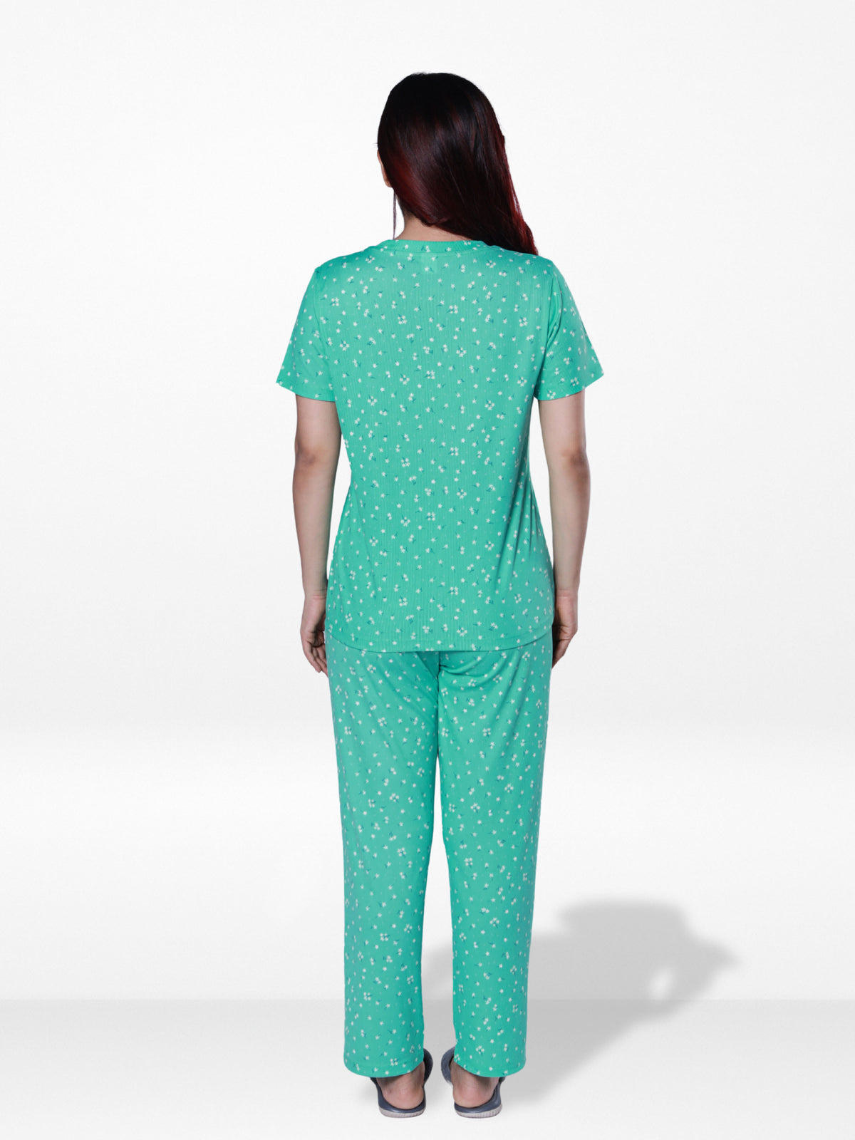 Women’s 2 PieceAll Over Printed Loungewear Set – Short Sleeve Top &amp; Pants | Casual Lounge Outfit, Soft Pajama Set, Summer Sleepwear for Women