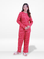 Women’s Crew Neck Collar Sleepwear Set – Long- Sleeve All Over Print Pajama Top &amp; Shorts | Soft, Lightweight &amp; Comfortable Nightwear