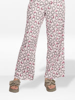 Women's Floral Printed Wide Leg Pants – Soft Yummy Rib Casual Trousers
