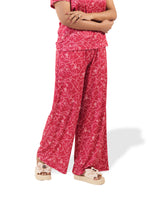 Women's Casual Pants Trendy Loose Trousers High Waist Wide Leg Cropped Palazzo with Pockets