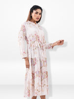 Women’s Floral Long Sleeve Tunic Dress – Elegant Casual Long Top | Lightweight Everyday Wear