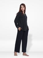 Women Solid Sleepwear Long Sleeve Pyjama Set