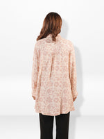 Women’s Floral Print Tunic Shirt – Long Sleeve Button-Up Blouse | Casual Loose Fit Top for Women