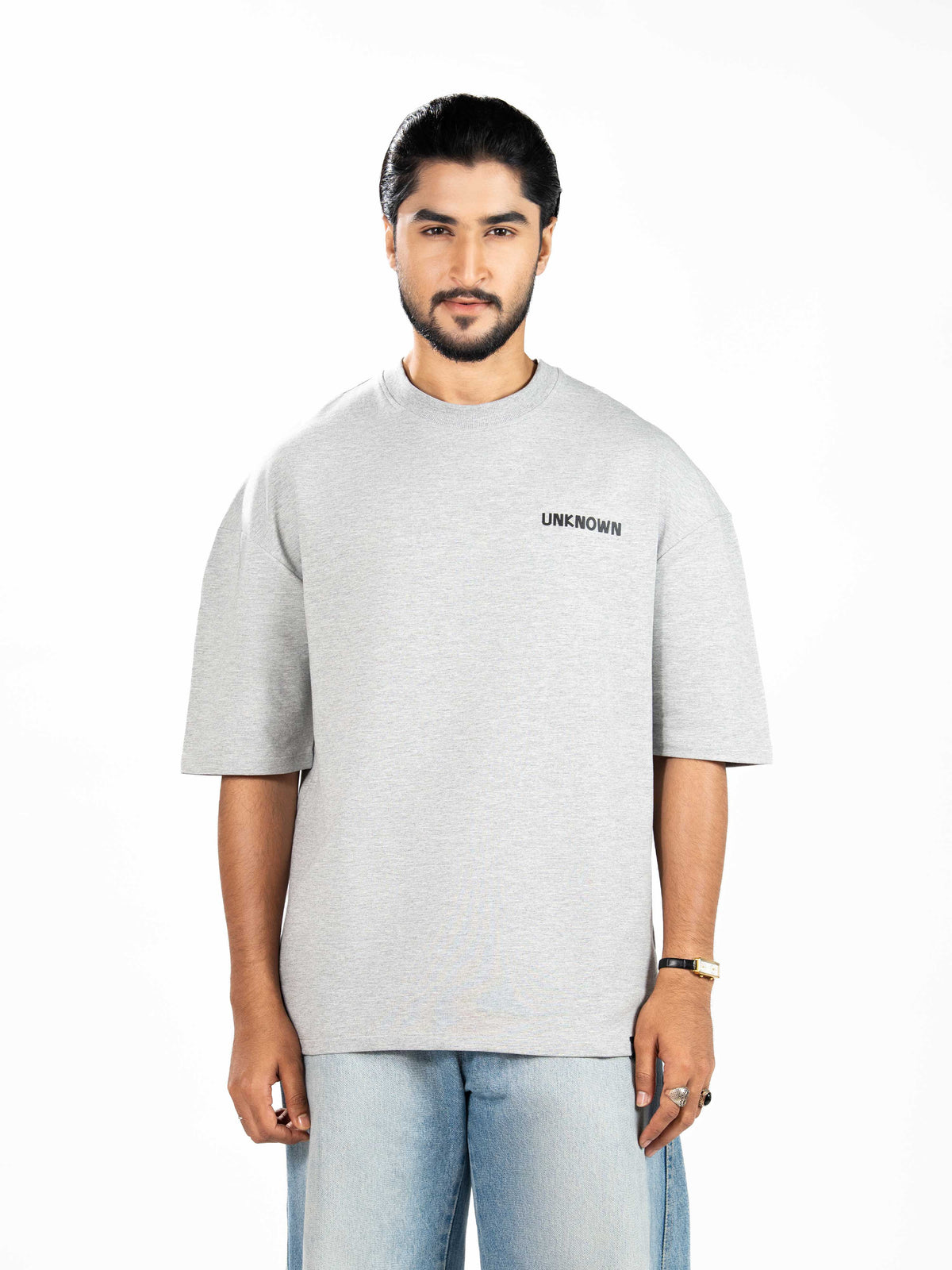Men’s Oversized Drop Shoulder Graphic T-Shirt – Short Sleeve Crew Neck Tee | Casual Streetwear Top with Front & Back Print
