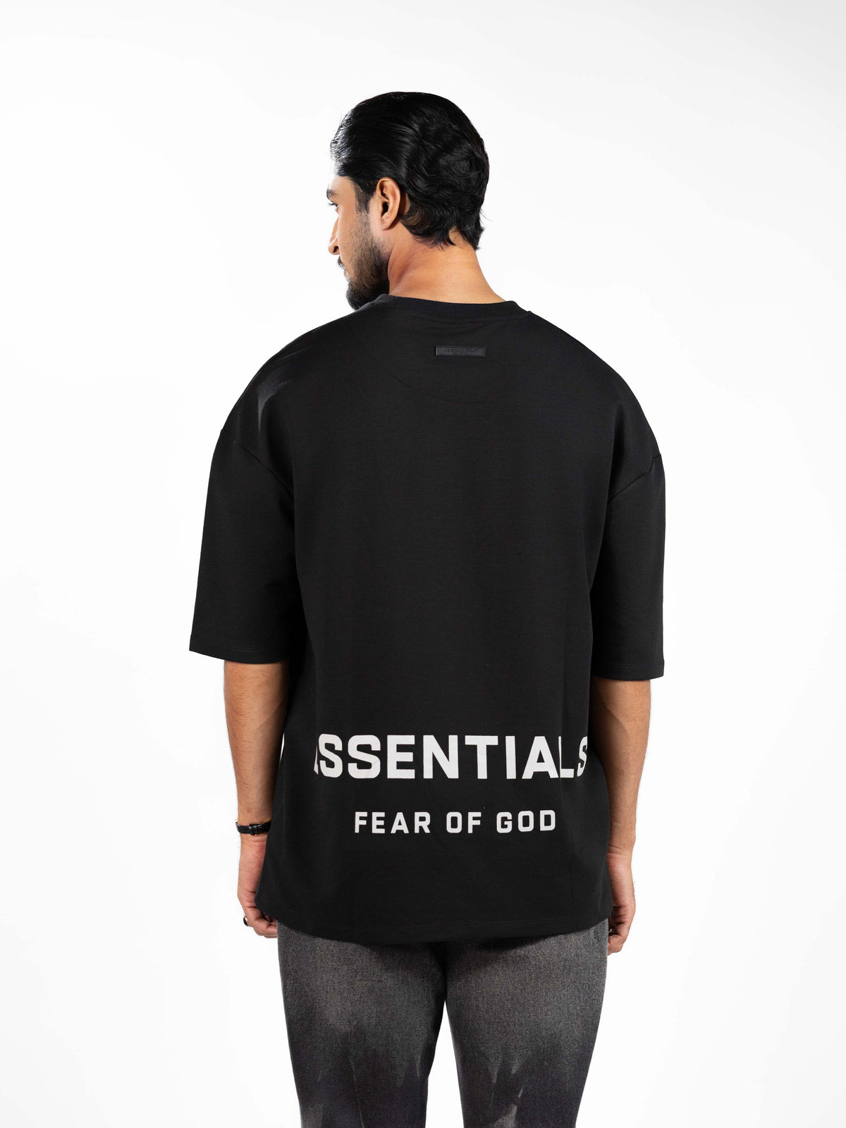 Men’s Oversized Drop Shoulder Graphic T-Shirt – Short Sleeve Crew Neck Tee | Casual Streetwear Top with Front & Back Print