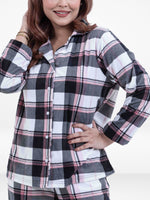 Women’s Classic Button-Down Pajama Set – Soft FlannelFabric Sleepwear | Long Sleeve Notch Collar Top & Full-Length Pants | Cozy Loungewear for Night & Home Pyjama Set Pink Check