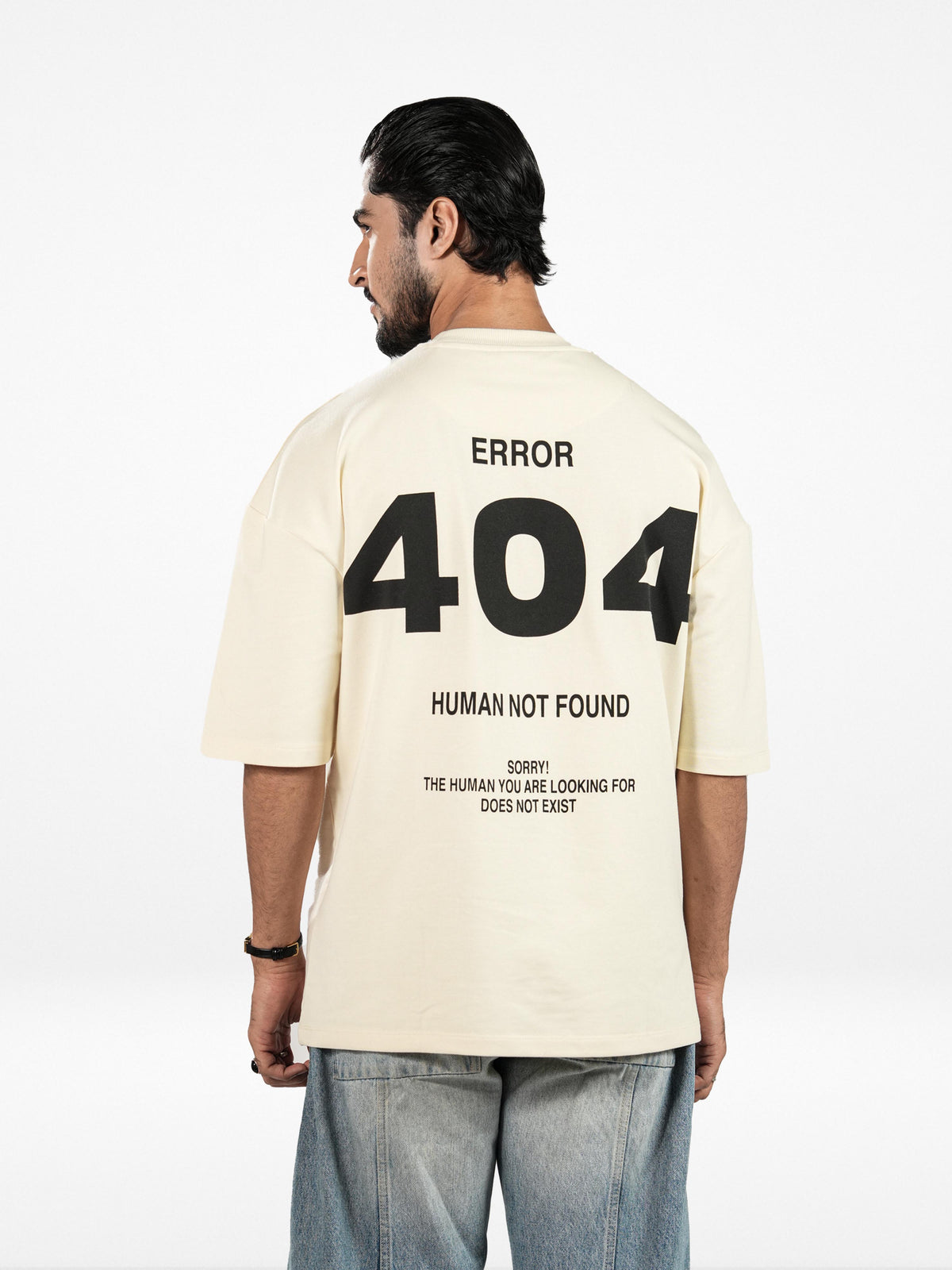 Men’s Oversized Drop Shoulder Graphic T-Shirt – Short Sleeve Crew Neck Tee | Casual Streetwear Top with Front & Back Print