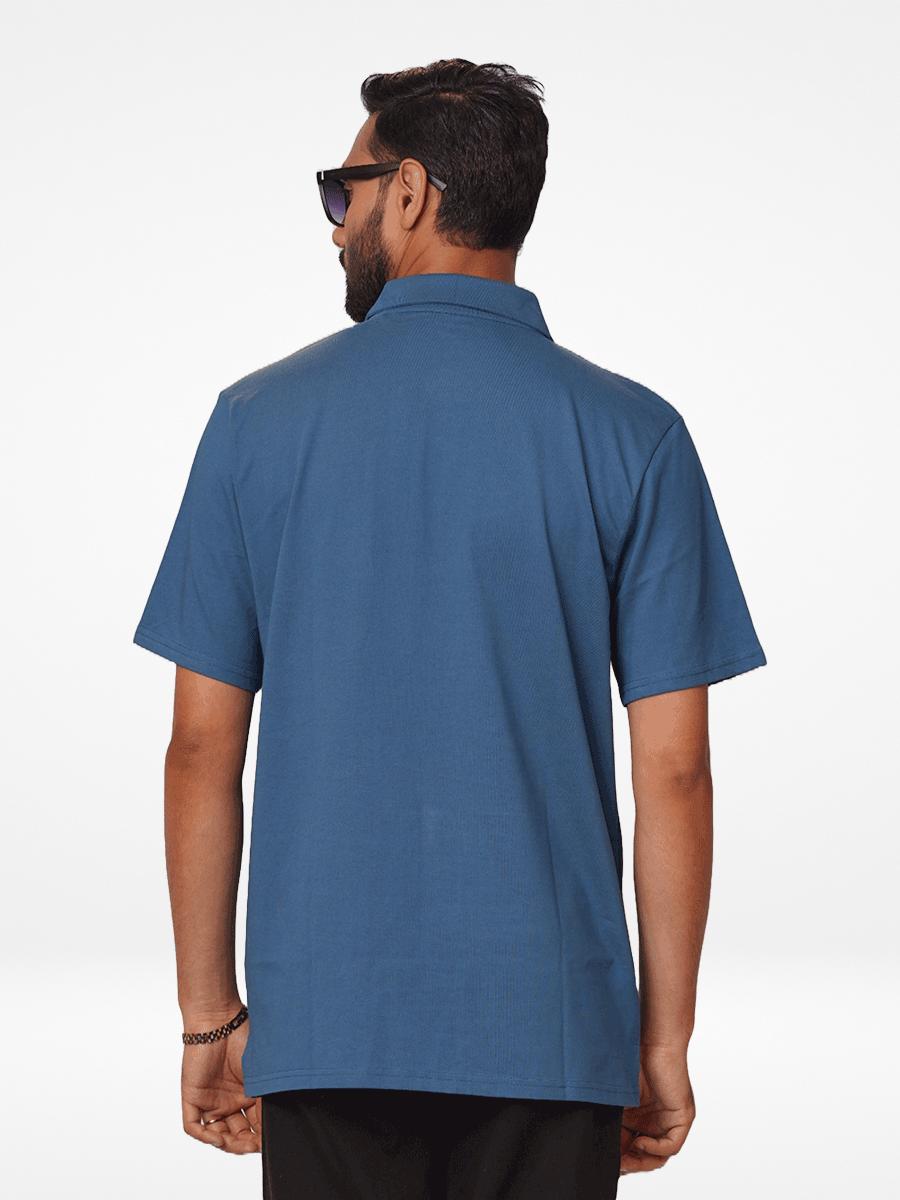 Men's Regular-Fit Mercerized Cotton Polo Shirt Cobalt Blue