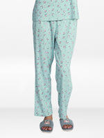 Women’s All Over Printed Lounge Pants | Soft Stretch Yummy Rib Fabric | Drawstring Waist Casual Sleepwear & Pajama Trousers - Ether