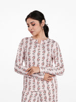 Women's Henley Long Sleeve Printed Top – Soft &amp; Stretchy Rib Knit Casual T-Shirt