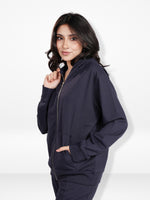 Women’s Full Zip Hoodie – Solid Color Hooded|Casual Zip-Up Hoodies for Everyday Wear