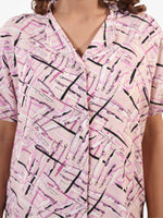 Women's All Over Printed PJ Set – 2 Piece Sleepwear Set | Soft Breathable Nightwear for Women